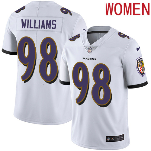 2019 Women Baltimore Ravens #98 Brandon Williams white Nike Vapor Untouchable Limited NFL Jersey